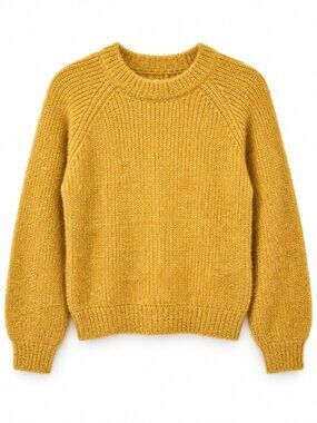Zara Kids Mustard Chunky Knit Sweater 11-12 Years 152 cm